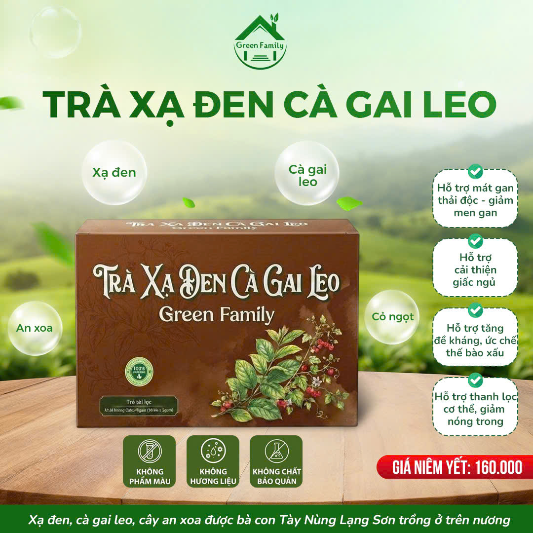 Trà Xạ Đen Cà Gai Leo Green Family